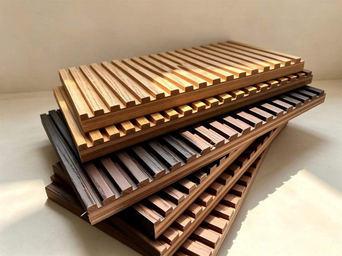 Natural wood veneer material finish