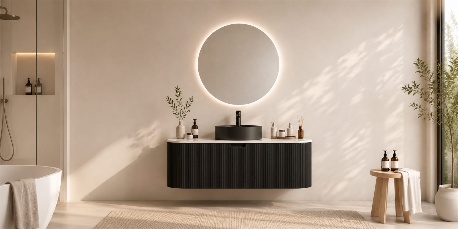 Bathroom vanity showroom hero scene